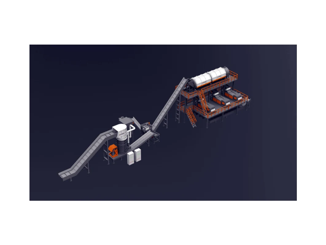 Scrap aluminium recycling line layout